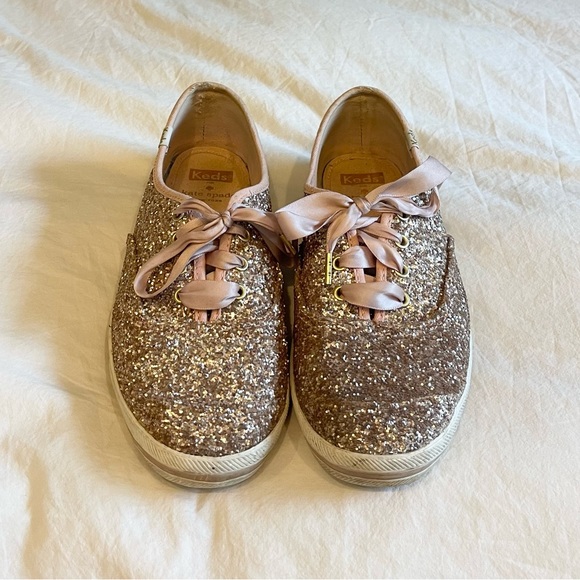 KEDS X Kate Spade Champion Glitter Rose Gold - Picture 3 of 5